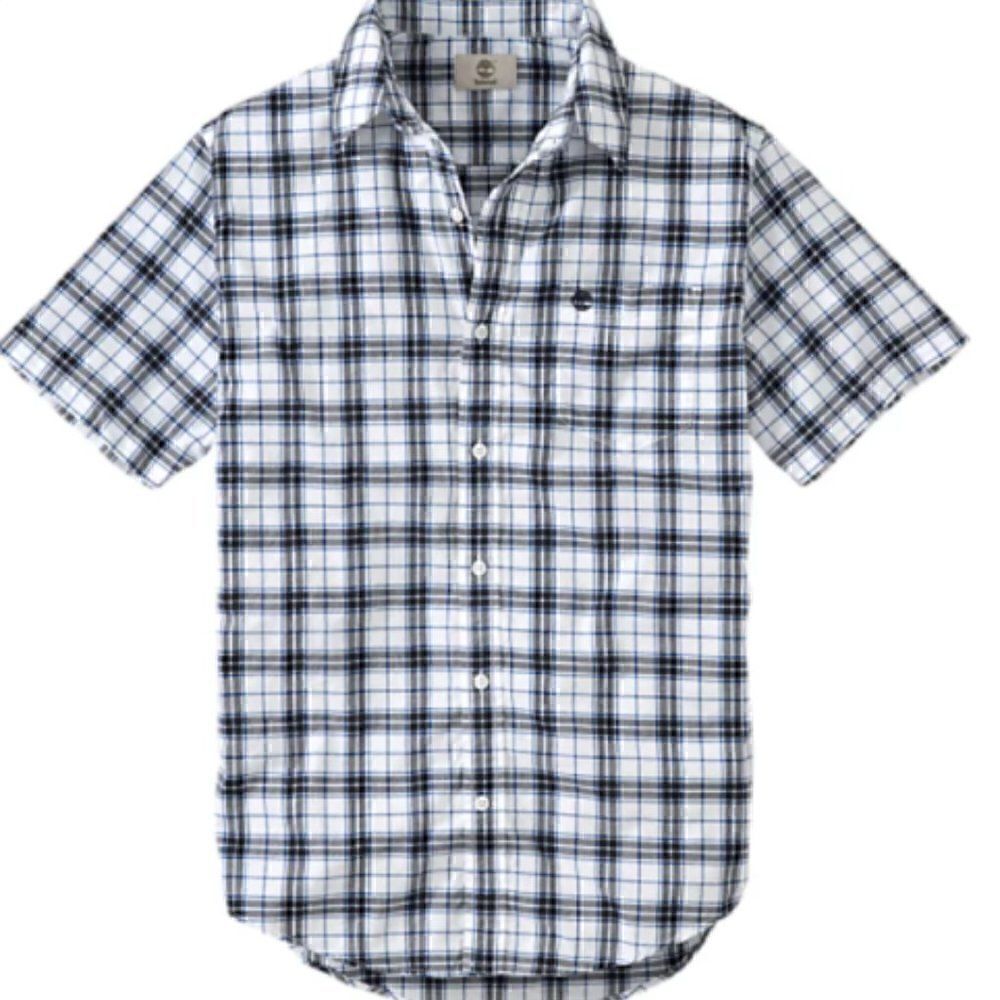 Timberland Short Sleeve Button Down Plaid Shirt